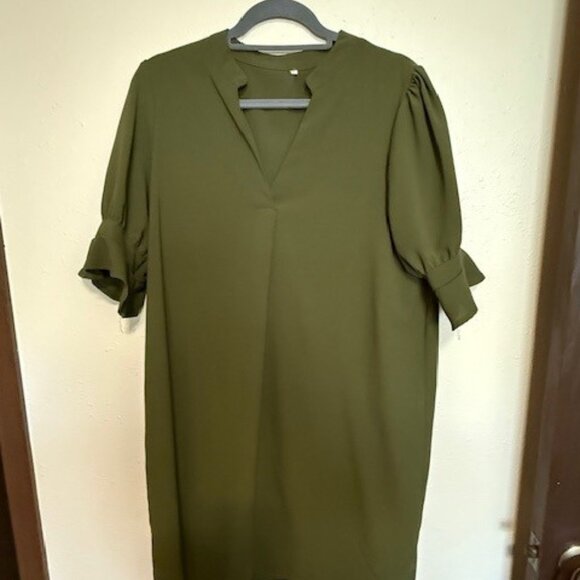 Lightweight Shift Dress- Green XL - Picture 1 of 7